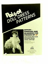Poissot Doll Dress Patterns DPP194 Rompers and Bloomers for Pucker-Up 17"