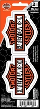 Harley-Davidson Bar & Shield Decals (2 Decals) Chroma  3" W x 2.5" H - Licensed
