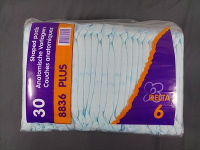 DELTA-SAN NR.6 Formeinlagen 1x30 St. Vintage Rar 90er Inkontinenz Windel Einlage