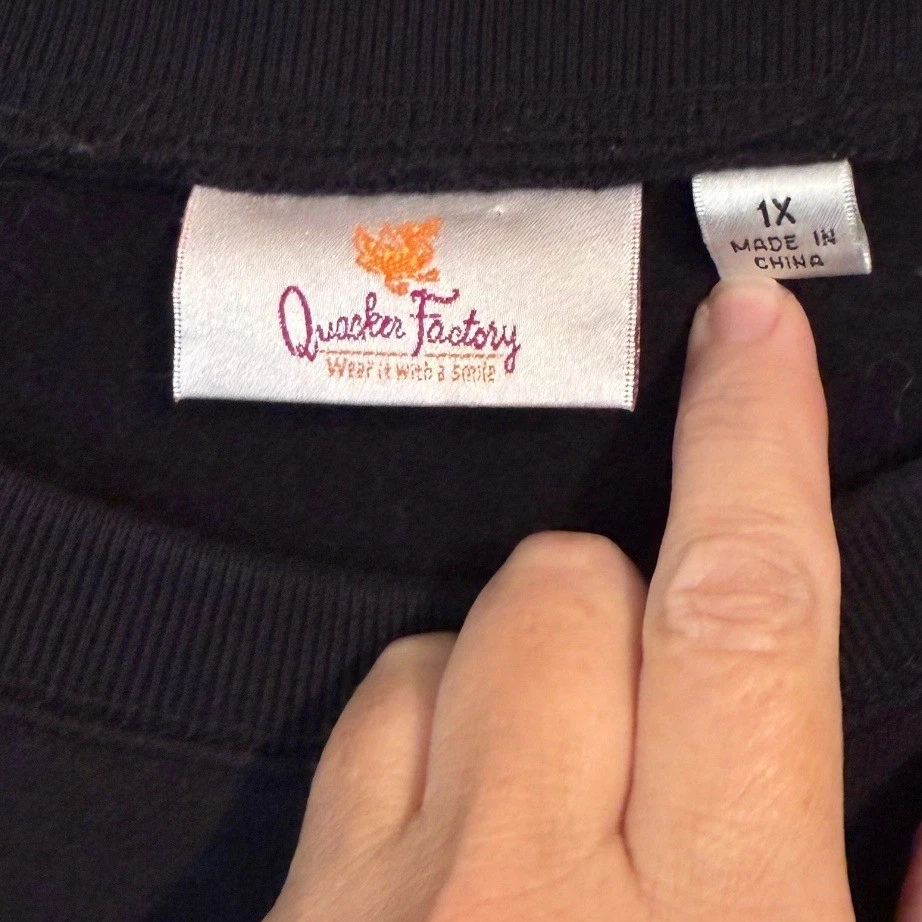 Sudadera Quaker Factory Mujer 1X Negra Love Dog Bordada Plus Animal Lover Foto 4 de 4