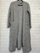 Jenni Kayne Sweater Coat Grey XS Wool Nylon Pockets Lightweight Pockets