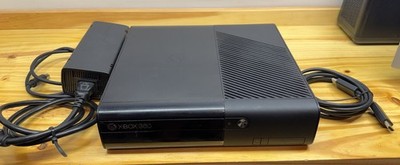 Microsoft Xbox 360 E 250GB Black Console 1538 w/ All Cords -TESTED