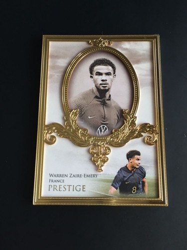 2024 Futera Unique Warren Zaire-Emery Gold Frame Prestige 9/10 France PSG - Picture 1 of 2