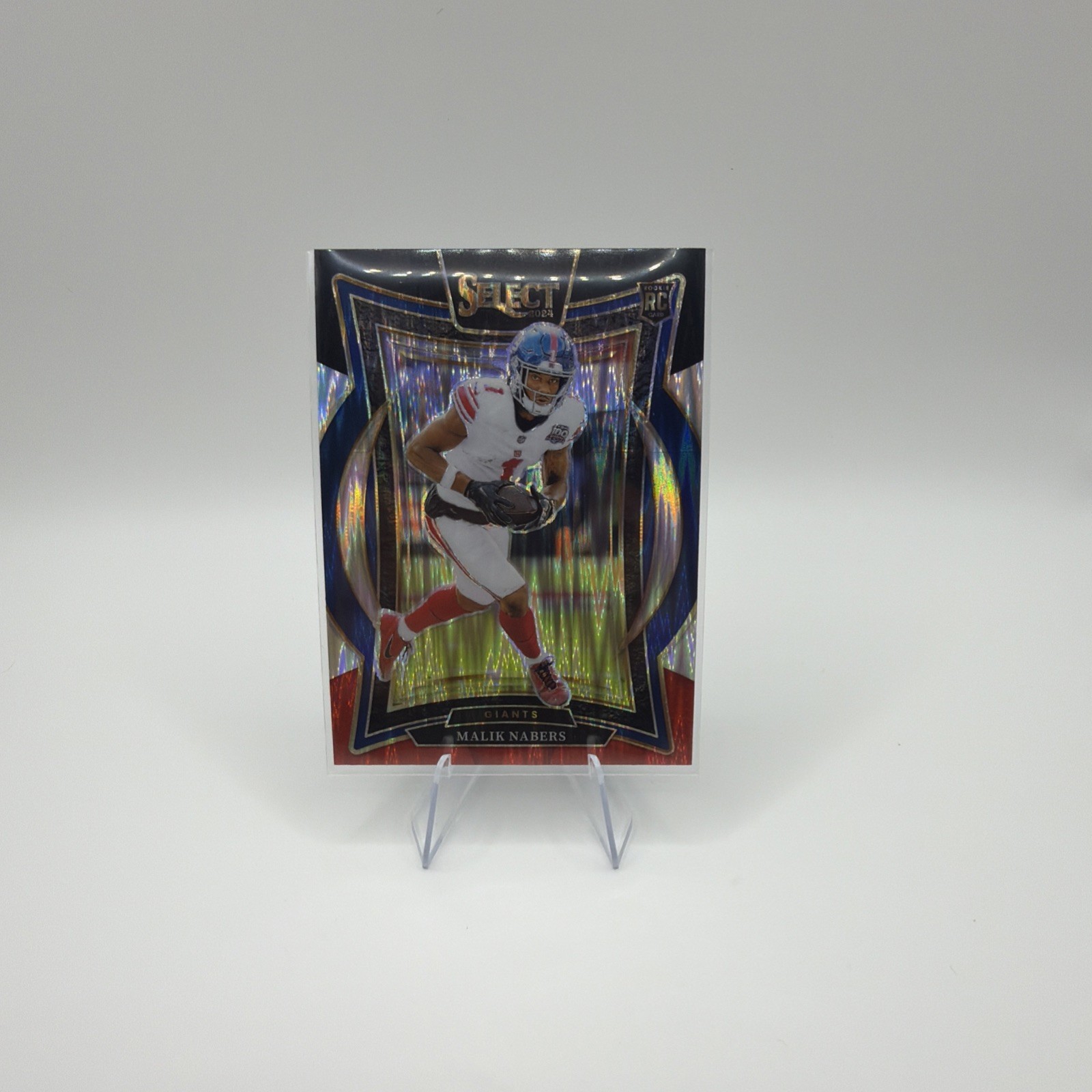 2024 Panini Select - Concourse Malik Nabers #29 Black & Red Shock Prizm (RC)