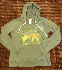 Vintage 90s Walt Disney World Winnie the Pooh and Tigger Hoodie Olive Green XXL