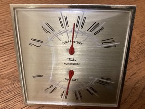 Taylor Humidiguide Mid-Century Temperature & Humidity Table Top Instrument 