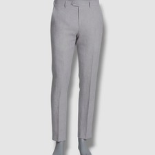Bar III Men's Gray Solid Slim-Fit Linen Suit Pants Size 34W 34L