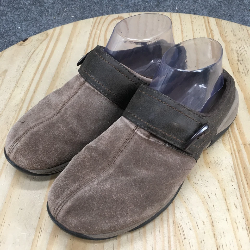 Easy Spirit Shoes Womens 8.5M Brown Eliana Mules Suede Comfort Slip On Explore24 - Image 4 of 4