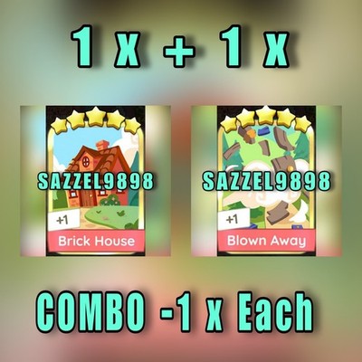 Je 1x ( Backsteinhaus + weggeblasen ) Golden Blitz Mono_poli Go  