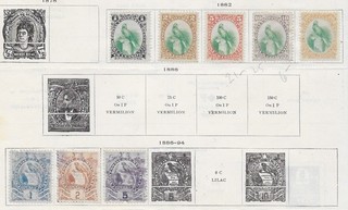 8 Guatemala Stamps from Quality Old Antique Album 1882 1894