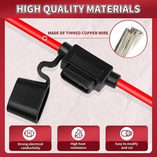 10 Pack Inline Fuse Holder 12V, Professional 12 AWG Waterproof Fuse Holder wi...