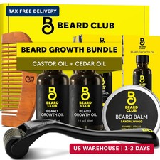 The Beard Club Enhanced Beard Growth Kit - Derma Roller Beard Balm All Hair Type