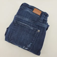 Judy Blue Size 7/28 Skinny Fit Dark Wash Distressed Jeans JB82340DK