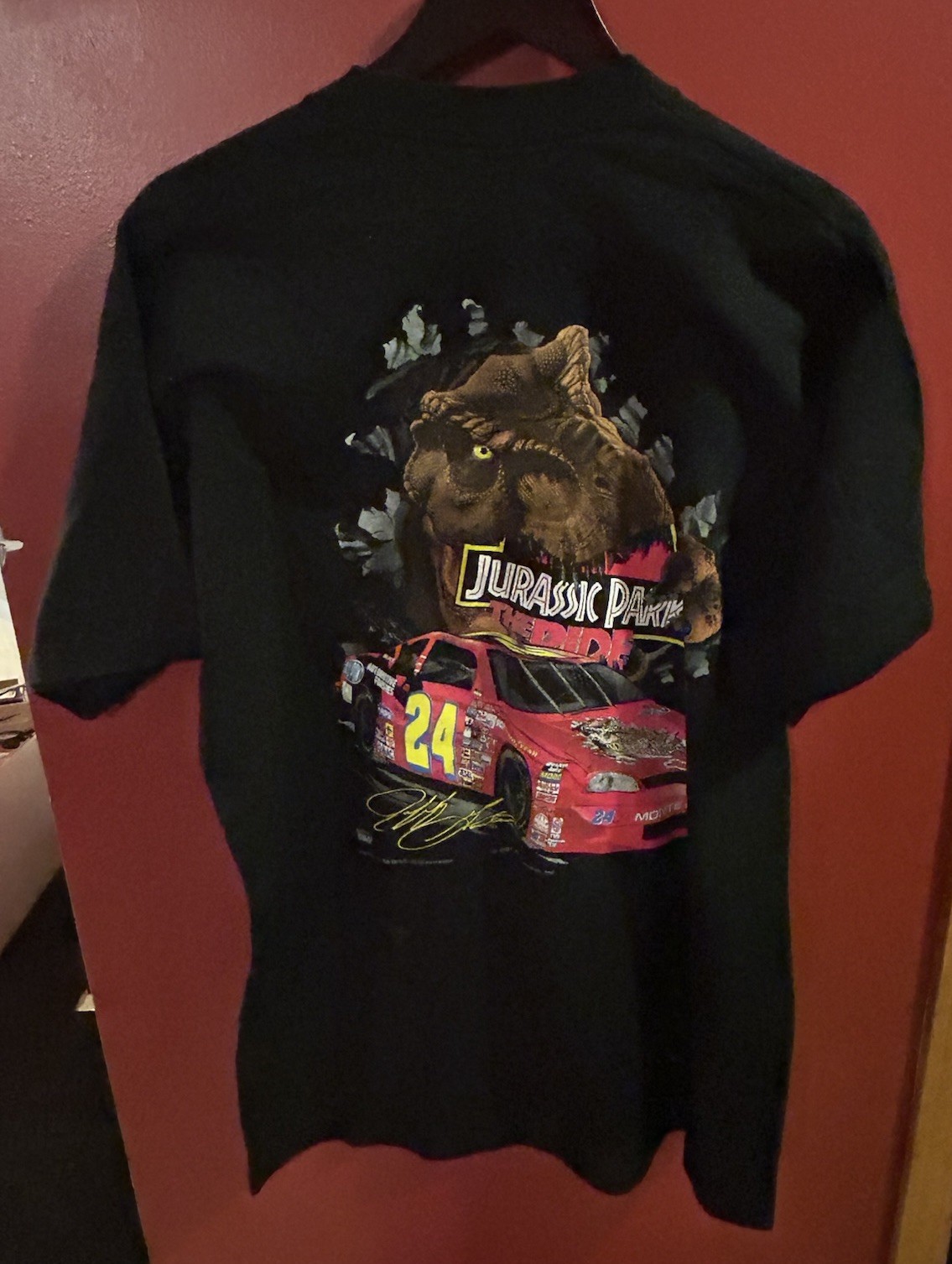 Vintage Original Jurassic Park Ride NASCAR Mens XL Shirt 1997 Jeff Gordon Racing image 6