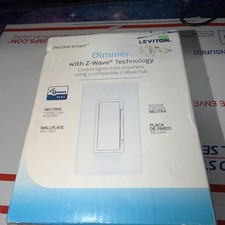 Leviton White Decora Dimmer w/ Z-Wave Tech, W...
