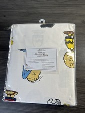 Peanuts Shower Curtain Charlie Brown Snoopy 72x72 Cotton Vermont Country RARE
