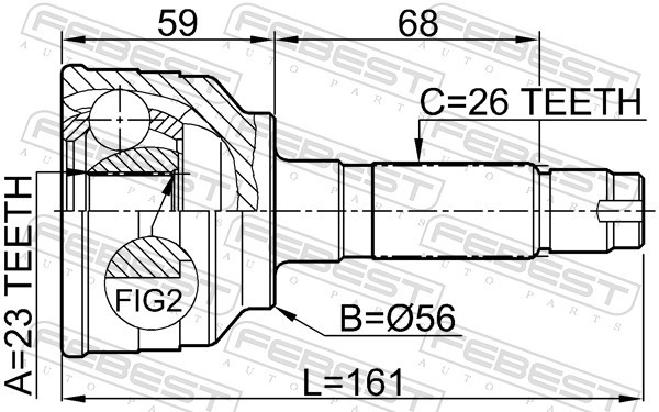 Fits FEBEST 0510-MPV EXTERNAL CREW JOINT MAZDA MPV LW 1999-2003 JP  ⭐UK Stock⭐
