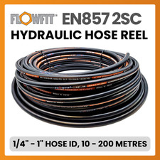 Reel of EN857 2SC,2 Wire SMOOTH Hydraulic Hose, 1/4" - 1" Hose ID, 10-200 Metres