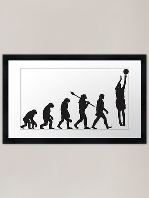 Basketball Evolution Framed Art Pri Framed Wall Art Poster Canvas Print Picture