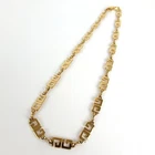 Authentic Givenchy G logo necklace metal [Used]