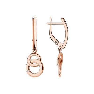 Kaufbei Sokolov Ohrhänger 925 Sterling Silber vergoldet mit Brilliant für Damen