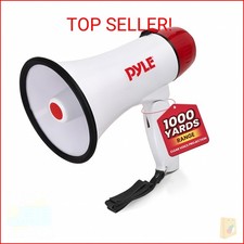 Pyle 20W Megaphone Bullhorn - 5.4'' x 8.6'' Portable Megaphone, Projection Range