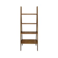 Casual Home 4-Shelf Ladder Bookcase, 60" H, Warm Brown
