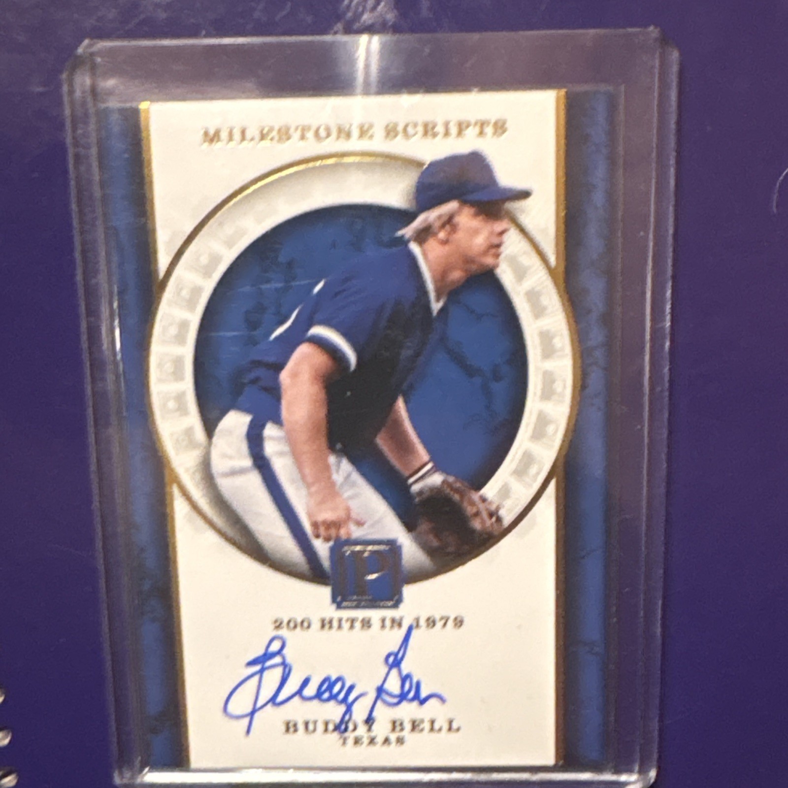 2016 Panini Pantheon - Milestone Scripts Buddy Bell 32/49 Color Match Border
