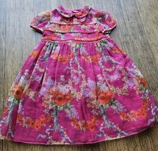 Gucci Pink Floral Silk Girls Dress 24mo Gorgeous! Christmas Photo Shoot 