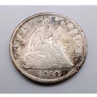 1858 O Seated Liberty Half Dime Silver Coin, Circulated, Uncertified