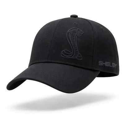Shelby Black Tonal Super Snake Hat - Ford Mustang Cobra GT500 GT350 F150 Raptor