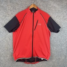 GORE BIKE WEAR Windstopper Mens XXL Soft Shell Cycling Jacket Red Short Sleeve
