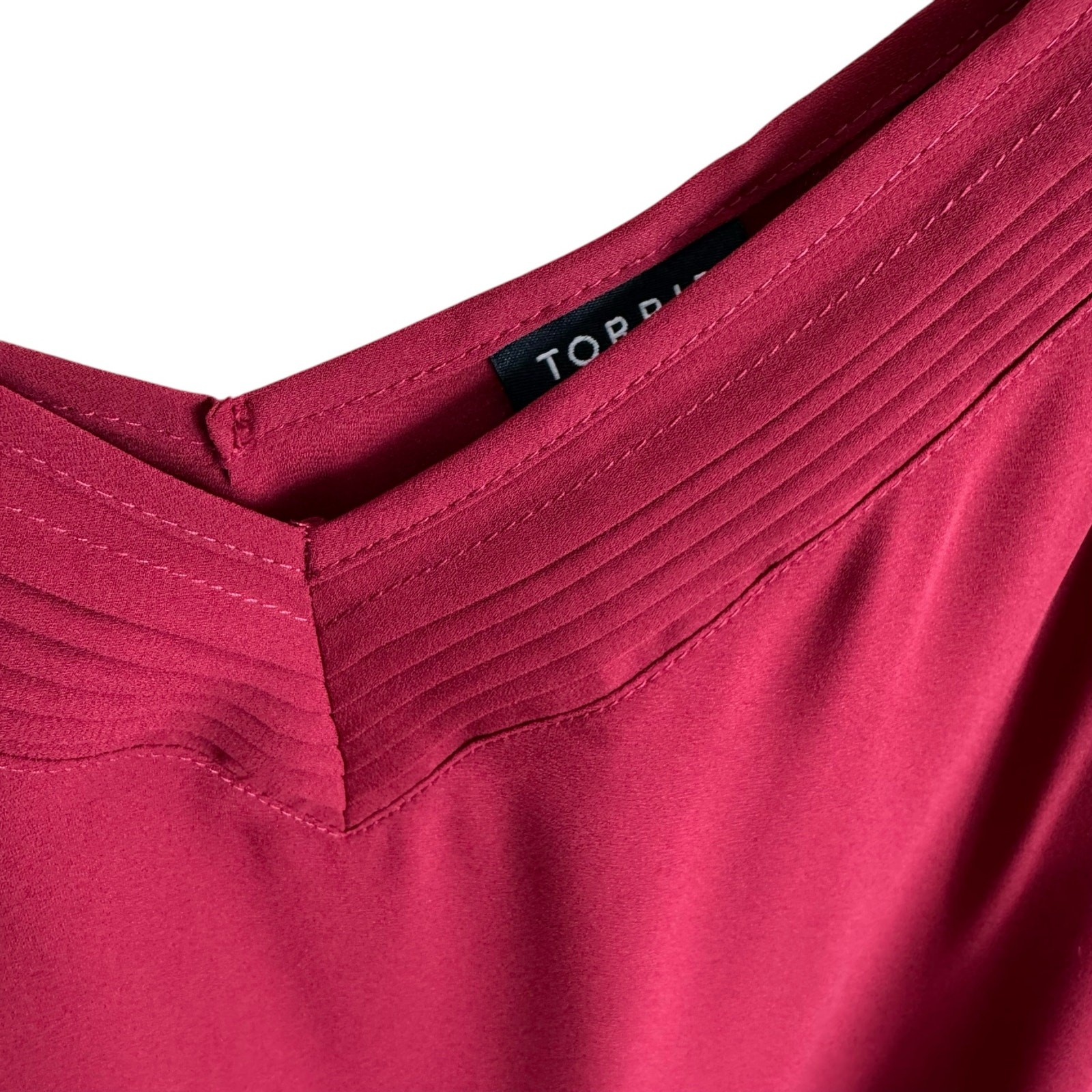 Torrid Red V-Neck Adjustable Spaghetti Strap Shee… - image 4