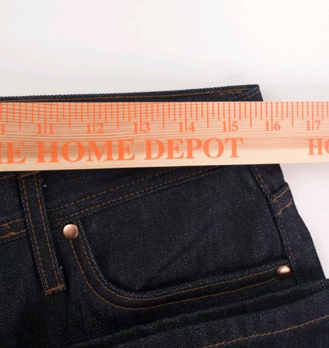 Unbranded Brand UB101 14.5 oz Selvedge Dark Wash Jeans Skinny Fit Size 32x34 NWT - Afbeelding 6 van 10