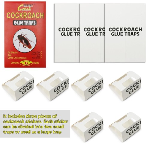 6Pack Non-Toxic Super Glue Cockroach Traps - Strong Adhesive For Roaches & Pests - Picture 4 of 13