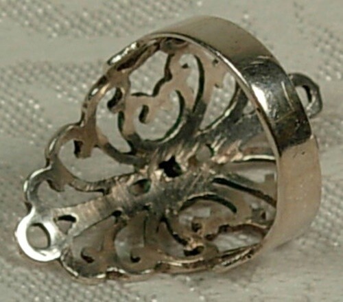 ANILLO LARGO DE FILIGRANA ABIERTA PLATA ESTERLINA MÉXICO TALLA 9 - Imagen 4 de 5