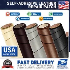 Lychee Pattern Leather Vinyl Repair Kit Restore Car Seat Couch Sofa Patch Tape