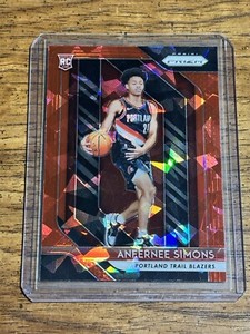 2018-19 Panini Prizm Red Ice Prizm #61 Anfernee Simons Rookie Trail Blazers RC
