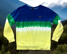 Youth Polo by Ralph Lauren Fleece Crew Neck Sweatshirt Tie Dye Print Youth XL 16