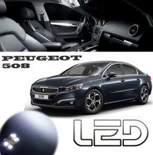 Für Peugeot 508 12er Pack weiße LED-Lampen Kofferraum Handschuhfach Boden Untere Türen
