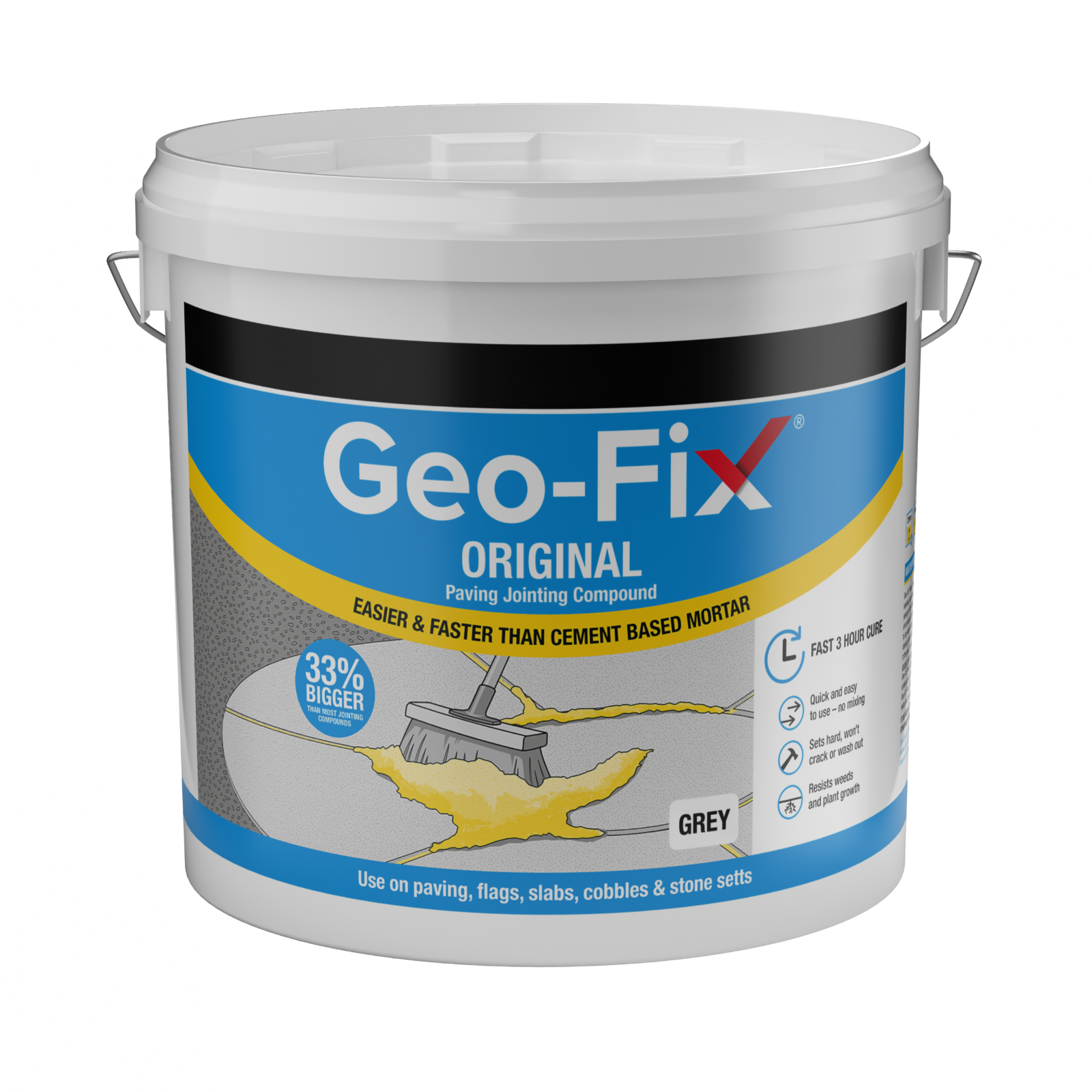 GEOFIX® BUFF GREY GEO FIX READY MIXED PAVING JOINTING COMPOUND 20KG