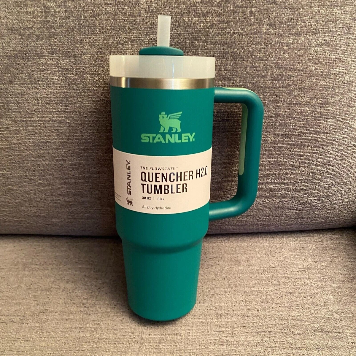 Stanley, Dining, Stanley4 Oz Tumbler Quencher H20 Cup W Handle Alpine  Green