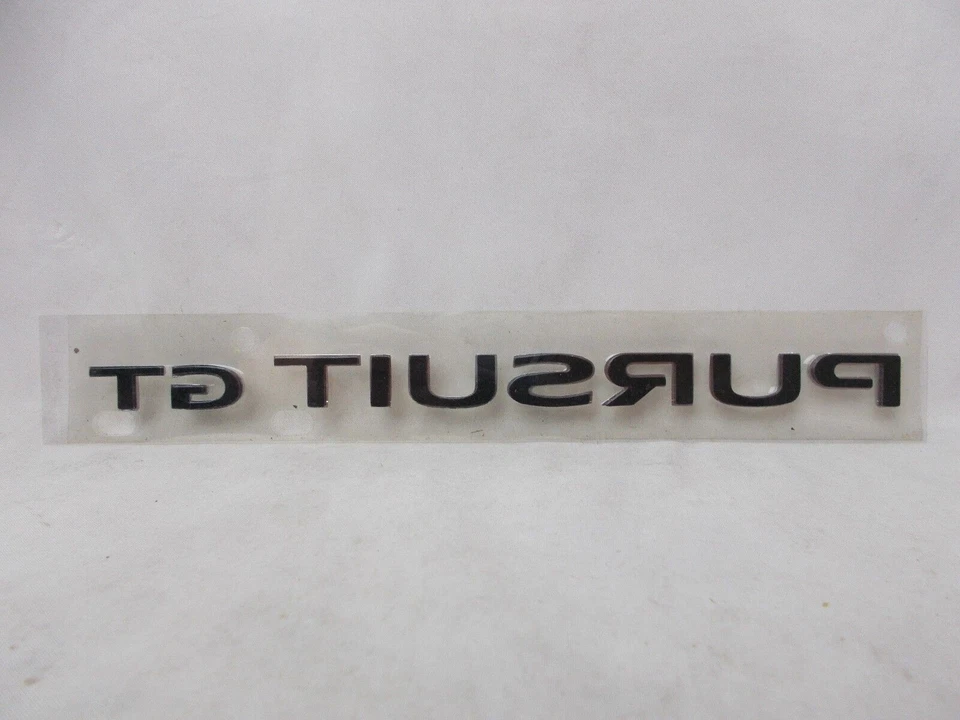 Fits; Pontiac Pursuit " PURSUIT GT " Decklid Trunk Emblem Nameplate 2006 - Image 3 of 4