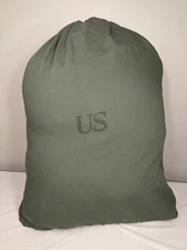 GOOD - US Military Barracks Cotton Laundry Bag Green NSN 8465-00-530-3692