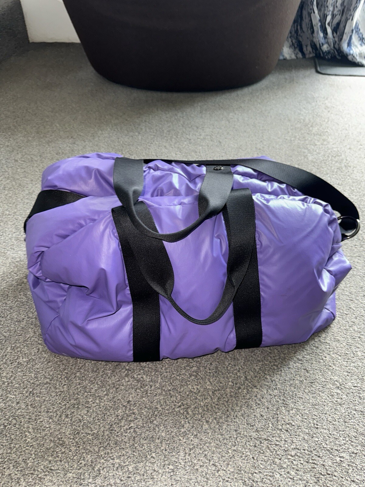 Pyrenex Rare Down Filled Weekend Duffle Bag Hold-all Purple Unisex