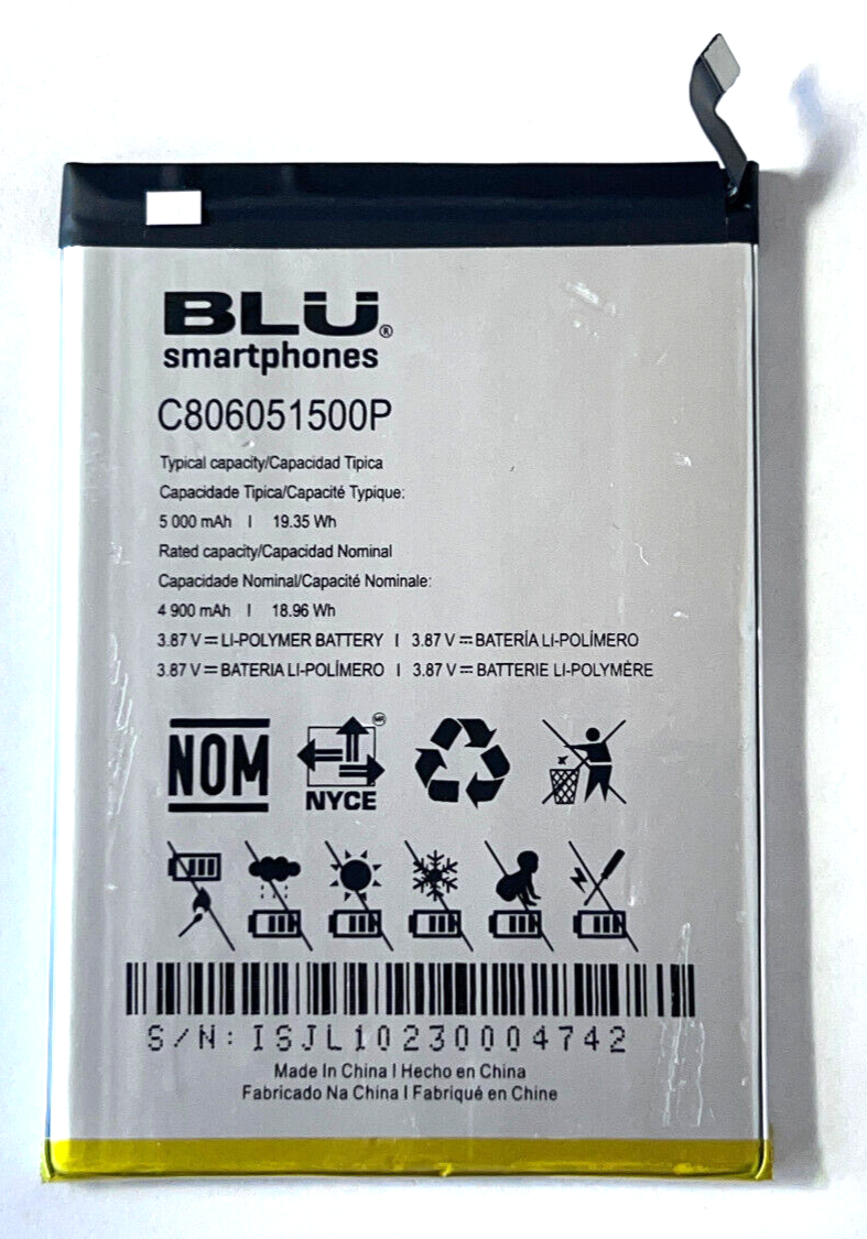 OEM BLU G73 G0771 PHONE BATTERY C806051500P 5000mAh 19.35Wh 3.87V
