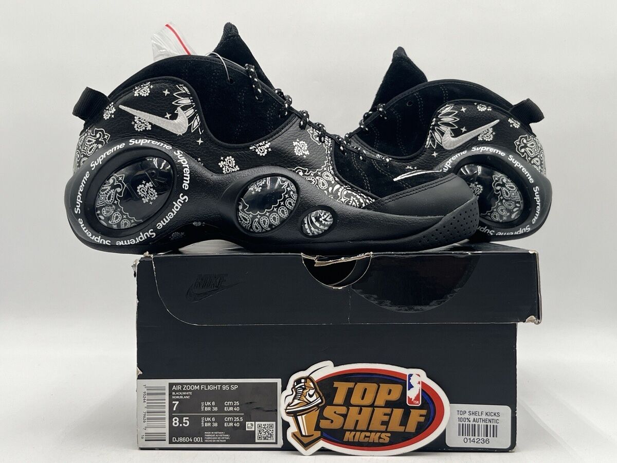 New Nike Air Zoom Flight 95 Sp Supreme Black Size 7 New Nike Air Zoom Flight 95 Sp Supreme Black Size 7