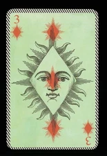 Transformation playing card Christian Lacroix 3 of Diamonds Q70d