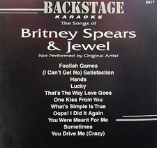 6417 BRITNEY SPEARS JEWEL SONGS  BACKSTAGE KARAOKE   CDG LOT VA