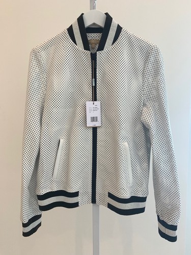 WHITE LEATHER JACKET SIZE 6 NWTS 